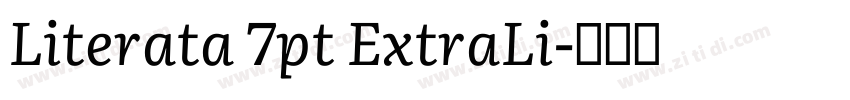 Literata 7pt ExtraLi字体转换